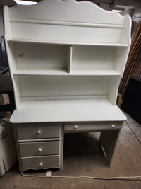 WHITE DESK WITH BOOKCASE