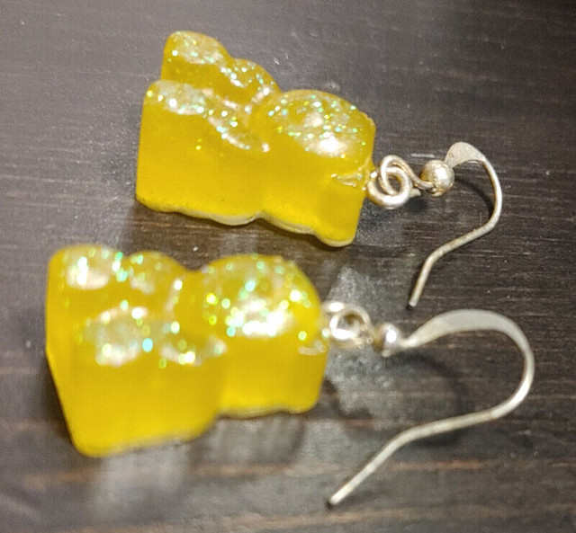 Handmade yellow gummy bear  earrings in Jewellery & Watches in City of Toronto - Image 3