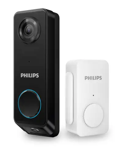 PHILIPS Dual Camera Video Doorbell Wireless, 2K, Security Camera, View more