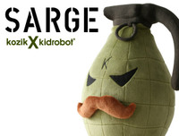 Kidrobot 14" Plush Stache Sarge Monger Grenade