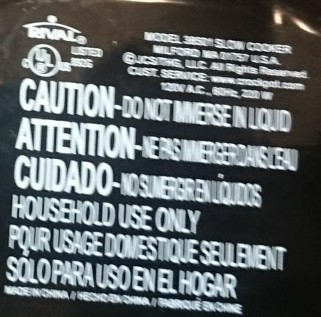 RIVAL CrockPot 5Quart 38501 SmartPot Slow Cooker Microwaves