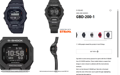 Casio G-Shock GBD-200-1 Watch, View more