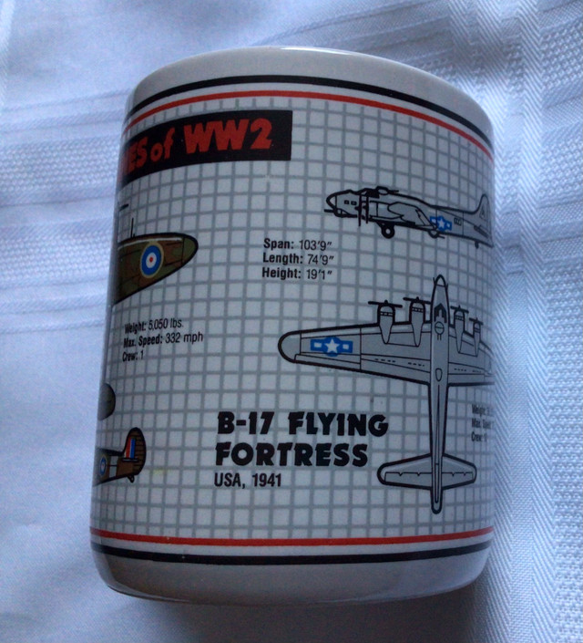 Airplanes  of WW2  Spitfire B17  P51 mug -$ reduced in Arts & Collectibles in Thunder Bay - Image 3