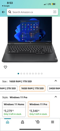 Lenovo gaming laptop almost new