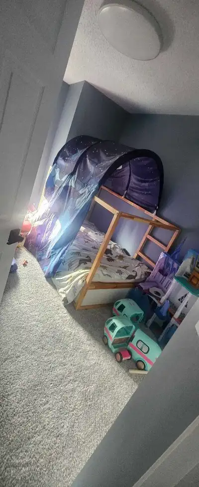 Good day. Selling this complete ikea kura bed set for $320. Its a reversible bed and can be set up a...