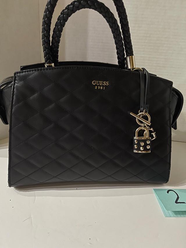  Black quilted Guess purse, and matching wallet  in Other in Oshawa / Durham Region - Image 3