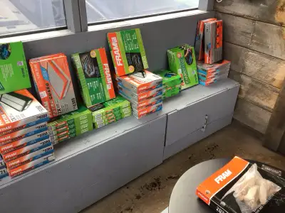 New Fram air filters and oil filters . Over 2000.00 dollars worth. Package deal asking 400.00 . Best...