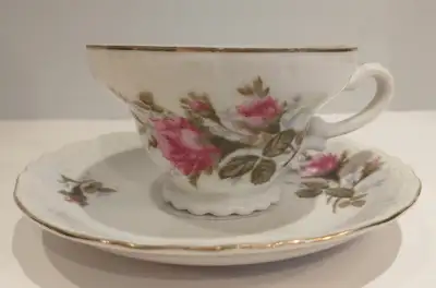 Shafford Moss Rose cup and saucer, View more