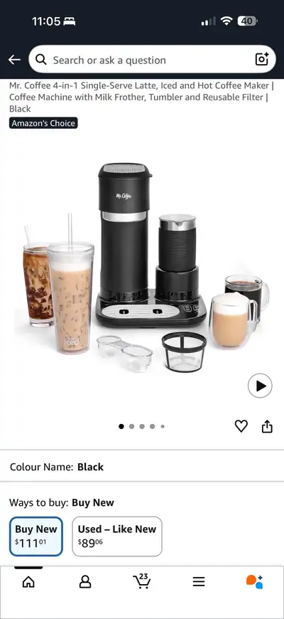 Mr. Coffee 4-in-1 Single Serve Coffee Maker — NEW ☕️, View more