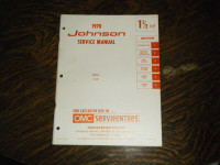 Johnson 1 1/2  hp 1R70  Outboard Motor Service Manual 1970