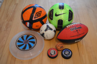 Sports Equipment (Soccer Balls, Football, Frisbee, Hockey Pucks)