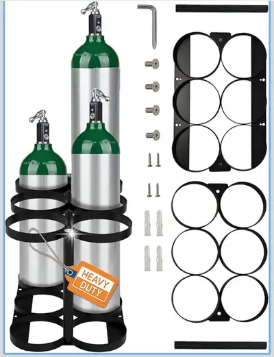 Keep your medical oxygen cylinders organized and accessible with this heavy-duty rack. This is a new...
