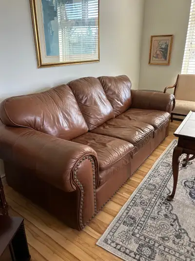 Campio 100% Leather Sofa, View more