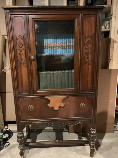 1900’s antique Hutch cabinet and buffet table, View more