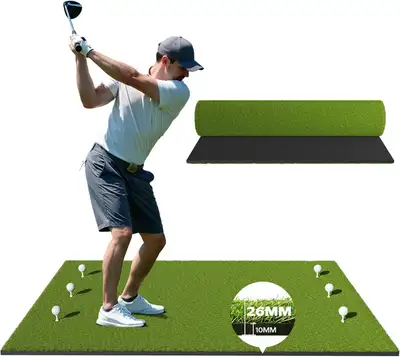 5x4ft Professional Golf Hitting Mat Optional Dual-Turf or Integr, View more