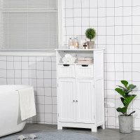 Bathroom Storage Cabinet Floor with Adjustable Shelf and Drawers