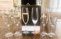 8 *NEW* Crystal  Champagne  Flutes