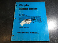 Chrysler Super Bee II LM318BT Marine Engine Operating Manual