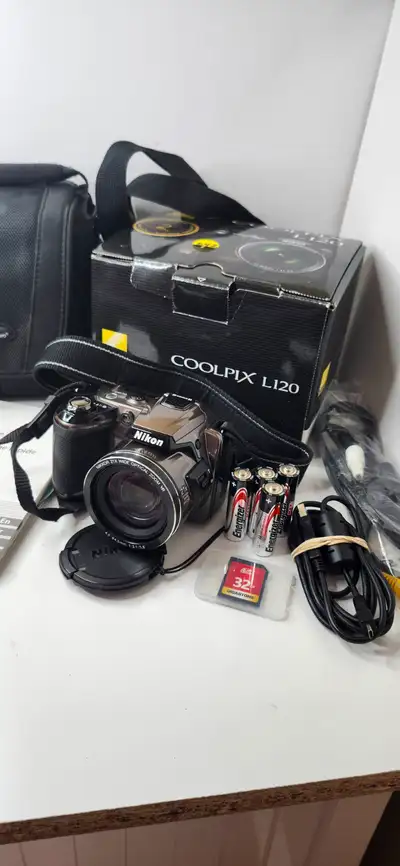 Nikon Coolpix L120 Digital Camera, View more