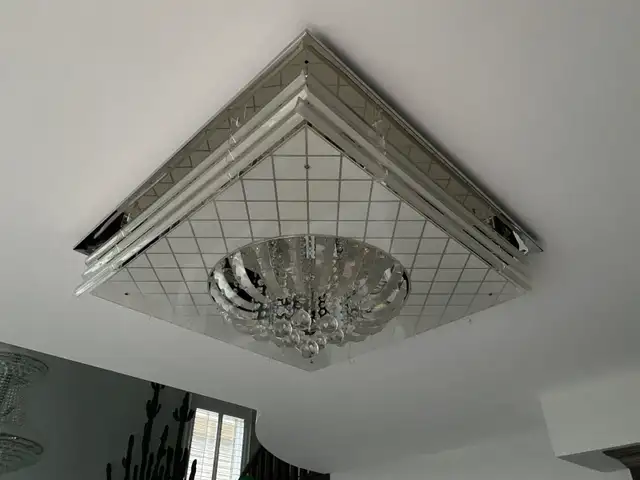 Striking 32”x32” Modern Crystal LED Chandelier / Flush Mount in Indoor Lighting & Fans in Oshawa / Durham Region - Image 6