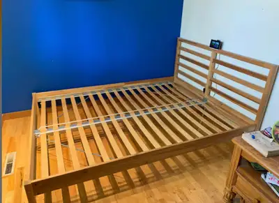 Delivery$:Queen Sz bed frame free mattress , View more