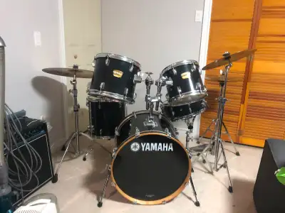 Yamaha 5-piece drum kit for sale. Travel bags included, View more