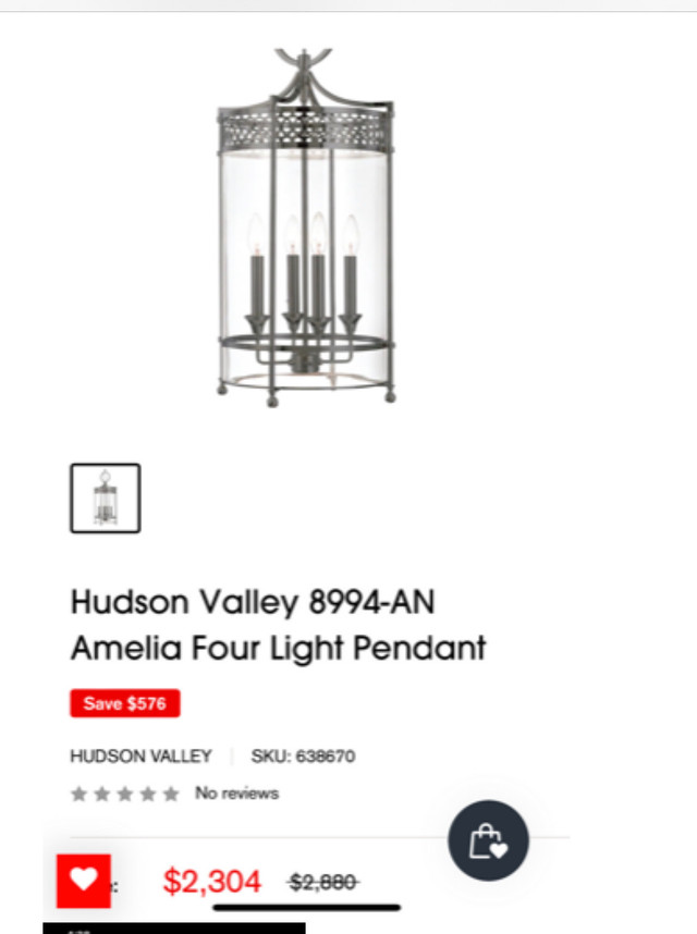 Hudson Valley Pendant Lights in Indoor Lighting & Fans in City of Toronto - Image 2