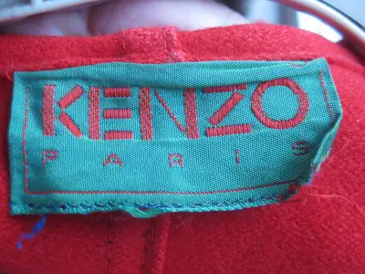 MANTEAU FEMME ROUGE LAINE - GENRE KIMONO KENZO PARIS, View more