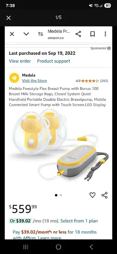 medela mothers milk breast pump, View more