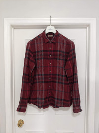 Burberry London Red Check Casual Shirt RARE XL