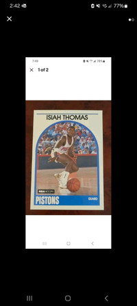 1989-90 Hoops Isiah Thomas Detroit Pistons HOF Basketball Card