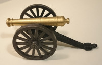 Vintage Cast Iron Cannon C 1/3 Toy - M.F Co