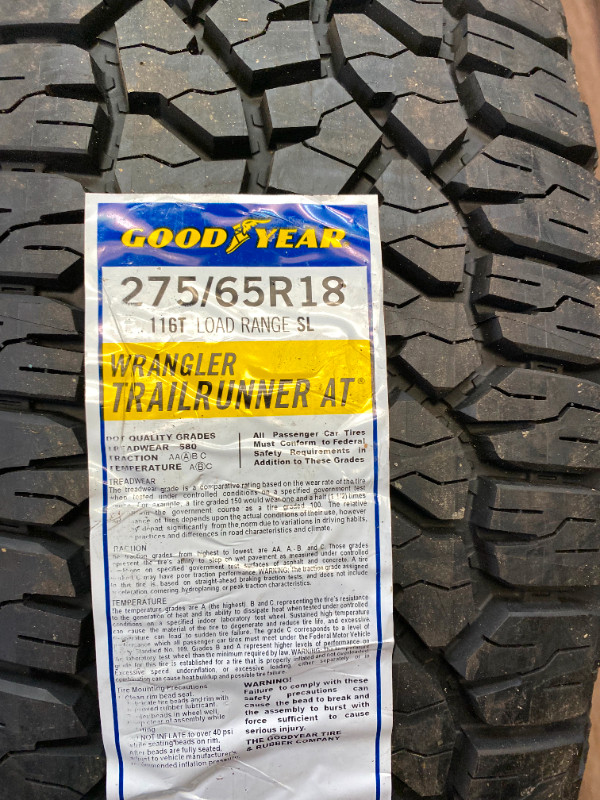 275/65/18 goodyear trailrunner a/t. * ONE SINGLE TIRE* in Tires & Rims in Saskatoon - Image 2