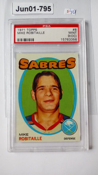 1971-72 Topps Mike Robitaille 8 PSA 9 MInt Rookie Buffalo Sabres