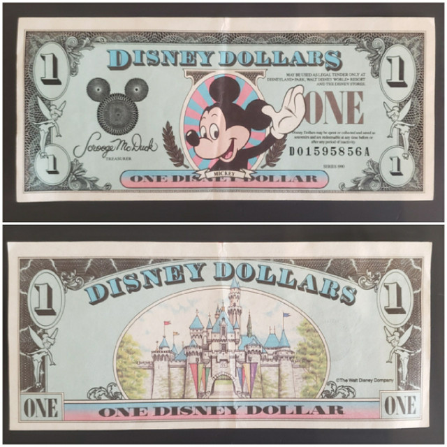 1 Disney dollars 1990 dans Art et objets de collection  à Laval/Rive Nord