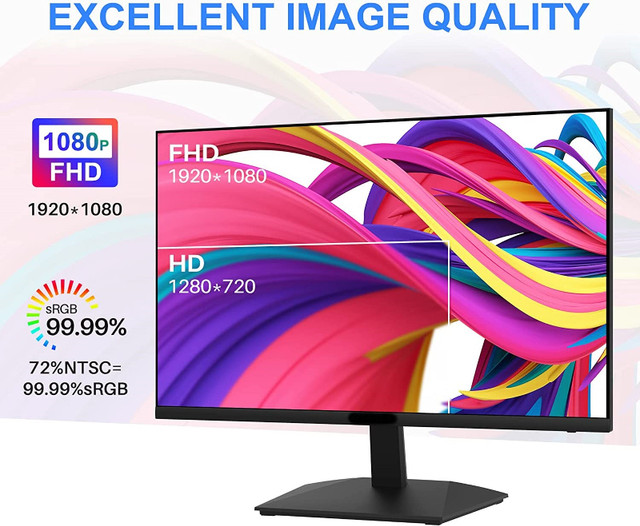 22 inch FHD 1080p 75Hz Ultra-Slim LED Computer Monitor in Monitors in Mississauga / Peel Region
