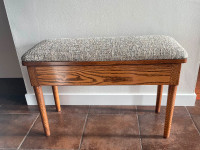 Solid Oak Entry Bench with storage