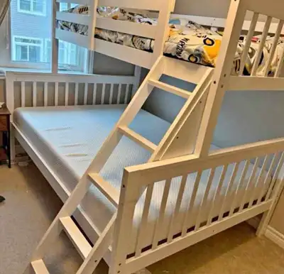 Modern Wooden Bunk Bed for Kids & Adults – Durable & Stylish, View more