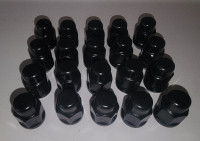 Set of 20 Acorn Black Wheel Lug Nuts - 60°-12x1.50mm - BRAND NEW