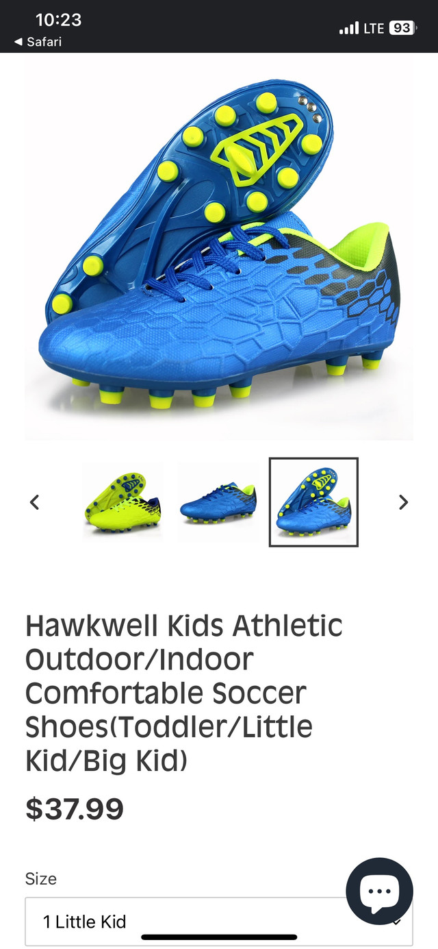 Hawkwell Kids Athletic Outdoor/Indoor Comfortable Soccer Shoes in Football in Oakville / Halton Region - Image 4