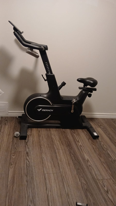 MERACH Indoor Spin Bike - Magnetic, Tablet Holder - Like New, View more