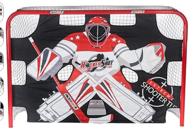 Hockey shot net and shooter tutor, View more