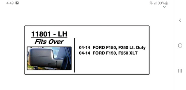 New, Ford F-150 or 250 towing mirror for 2004-2014 in RV & Camper Parts & Accessories in Dartmouth - Image 2