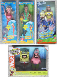 The Little Mermaid Arista & Eric or Spongebob Barbie- BNIB