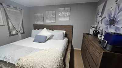 King Size Bed with Mattress and Dresser - Ashley Furniture, View more