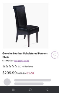 leather parsons chairs