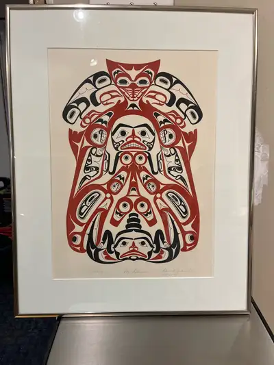 Limited Edition Indigenous Art Print – “Dog Salmon” by Robert B. Jackson (Framed, w/ Provenance) Ask...