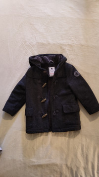 Manteau Duffle coat en drap de laine Gris - Petit bateau 4 ans