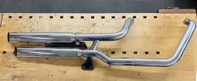 Complete exhaust take-off from a 2012 Harley Fatboy. Available for pick up in Perth, ON