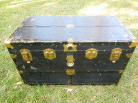 1930's “Lion Brand” Steam Trunk Chest- Delivery available!